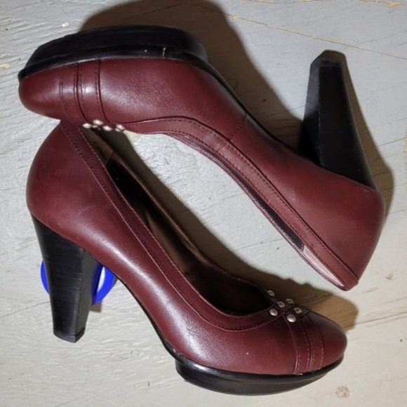 Blondo Burgundy Leather Shoes Size 5 1/2 - Picture 3 of 8